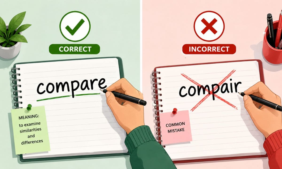 Compare vs Compair answer