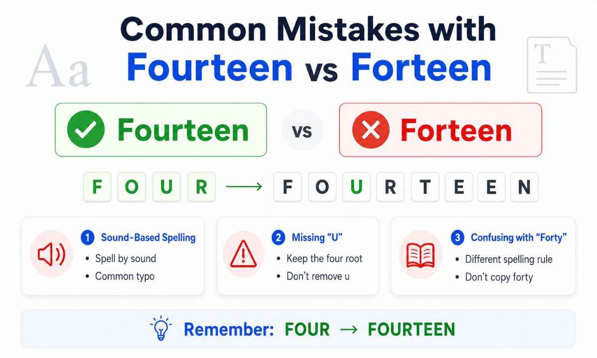 Fourteen vs Forteen mistake