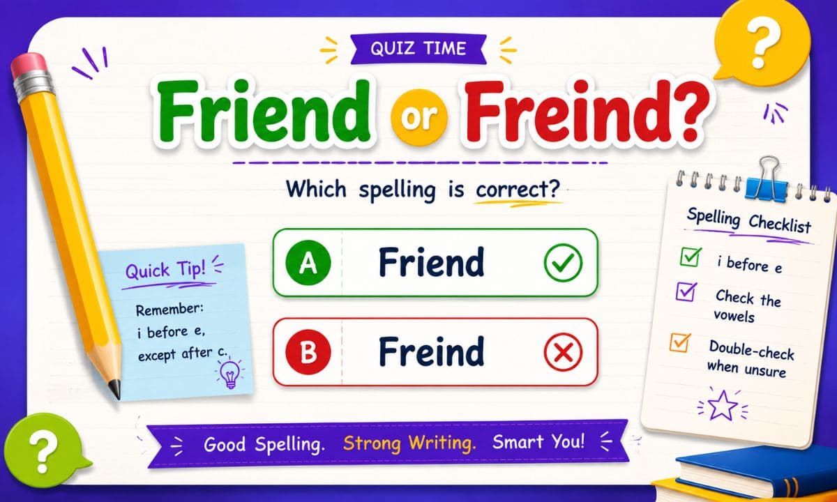 Friend vs Freind quiz