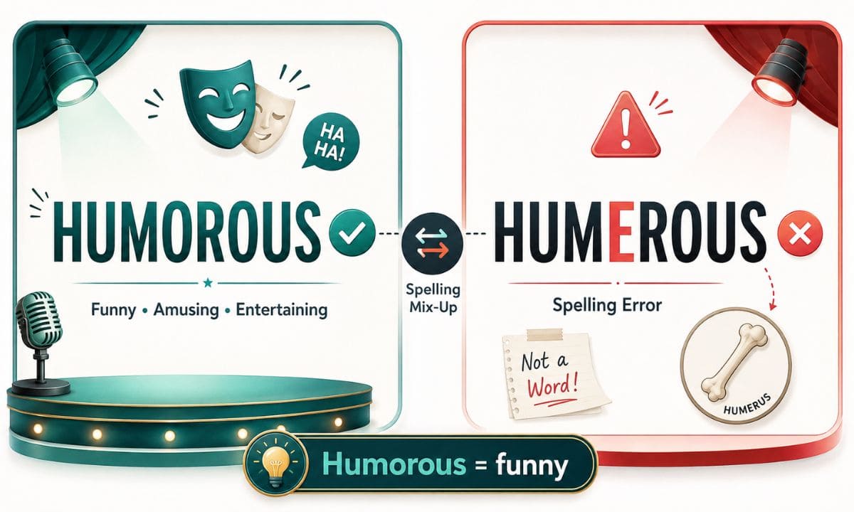Humorous vs Humerous difference
