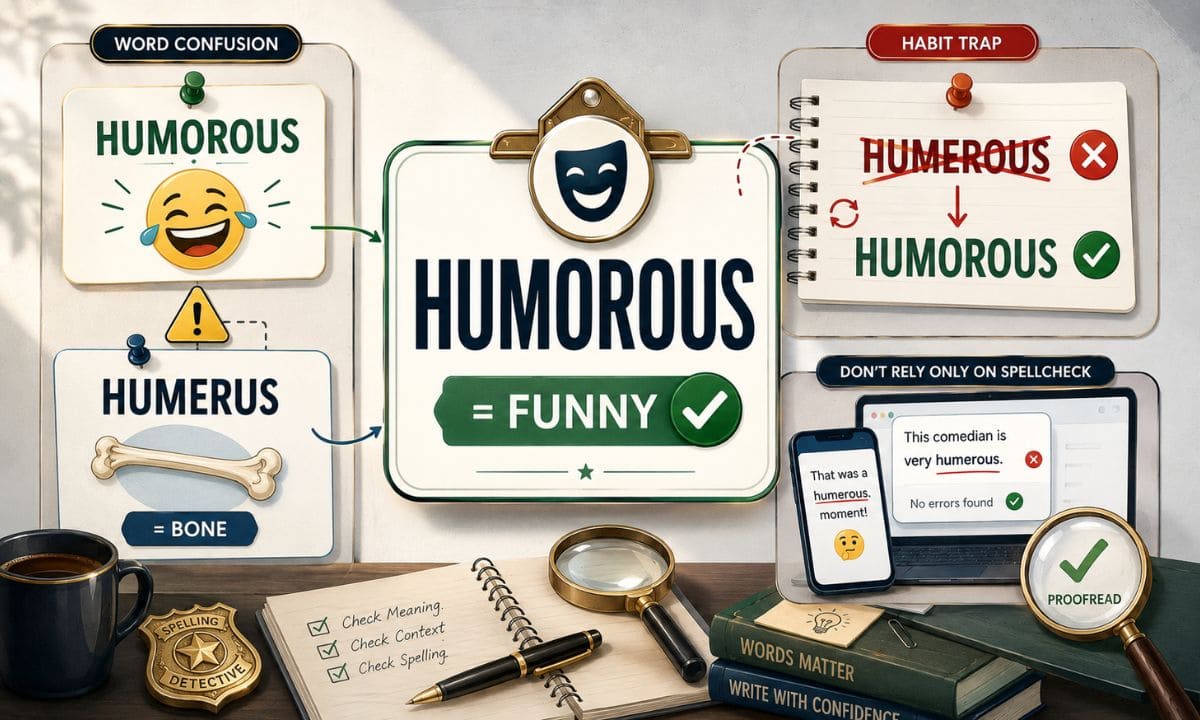 Humorous vs Humerous misstake