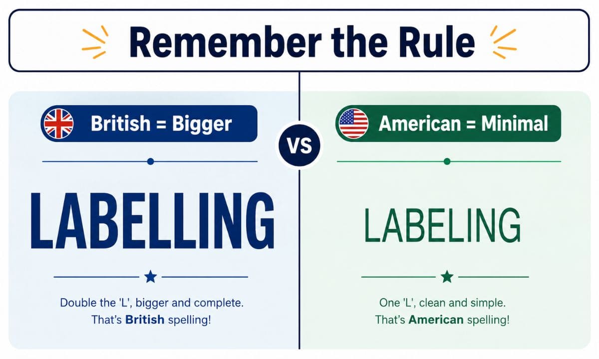 Labelling vs Labeling rule