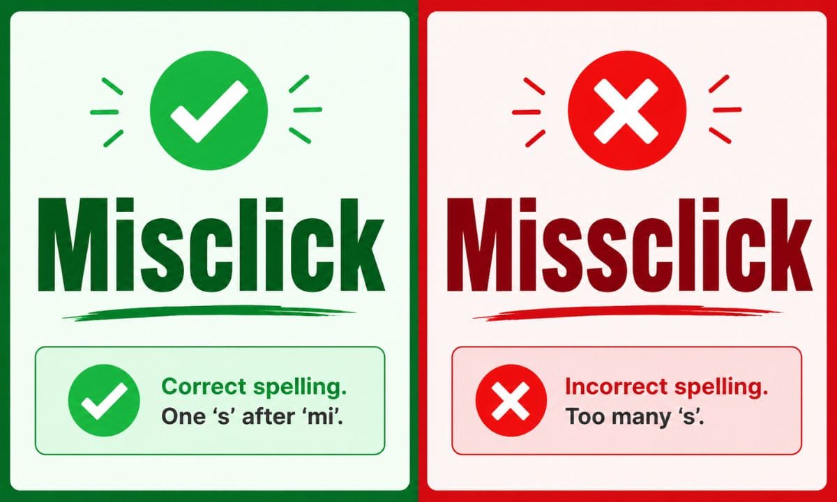 Misclick vs Missclick answer