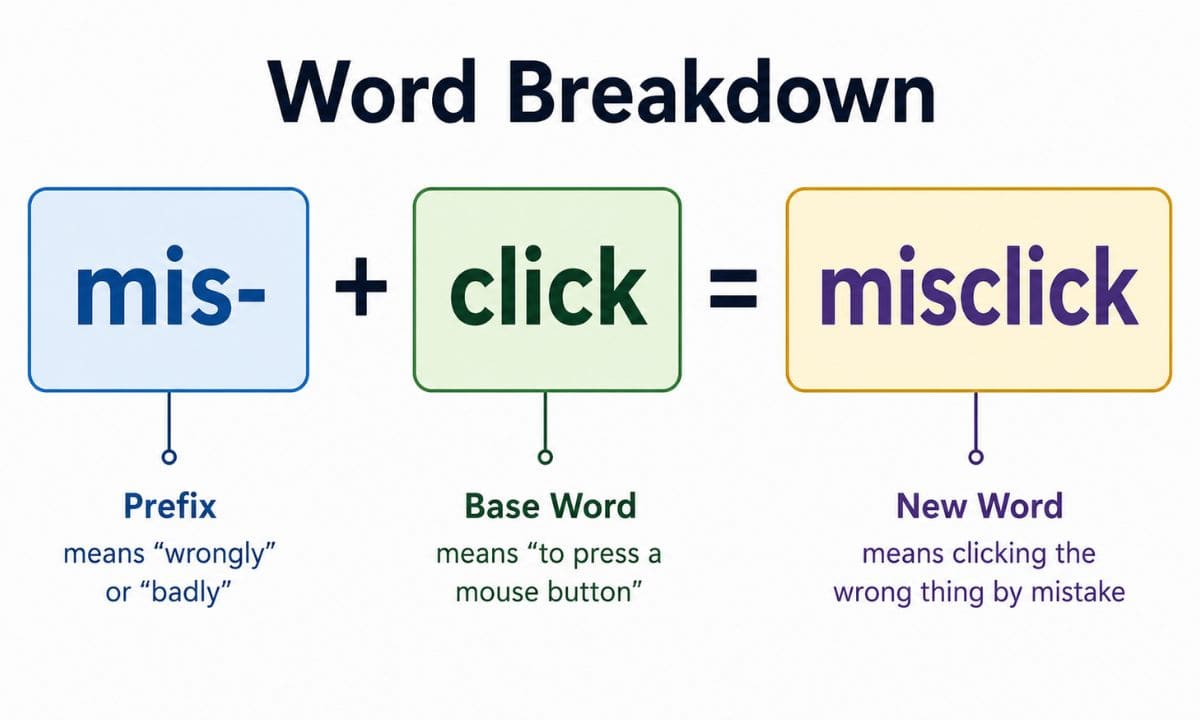 Misclick vs Missclick word