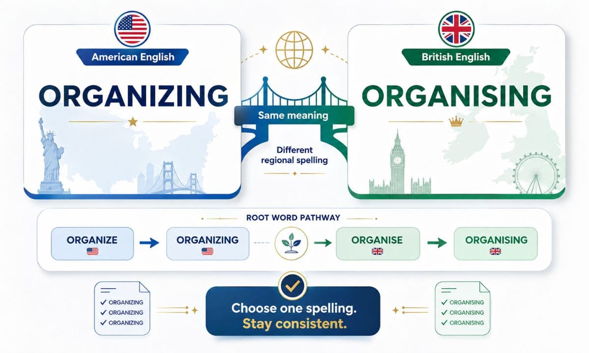 _Organizing vs orgnasing difference