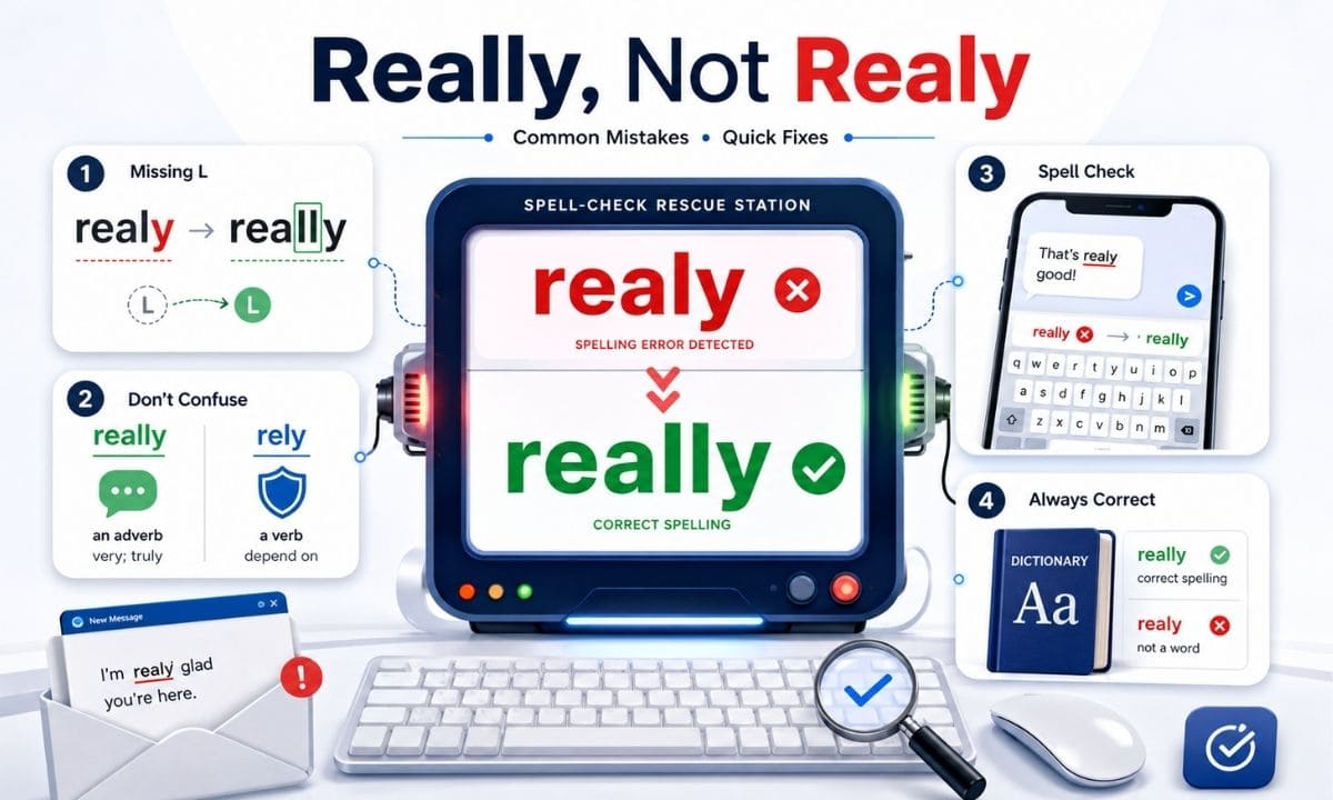 Really vs Realy common mistake
