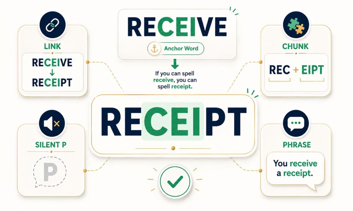 Receipt vs Reciept Easy Trick