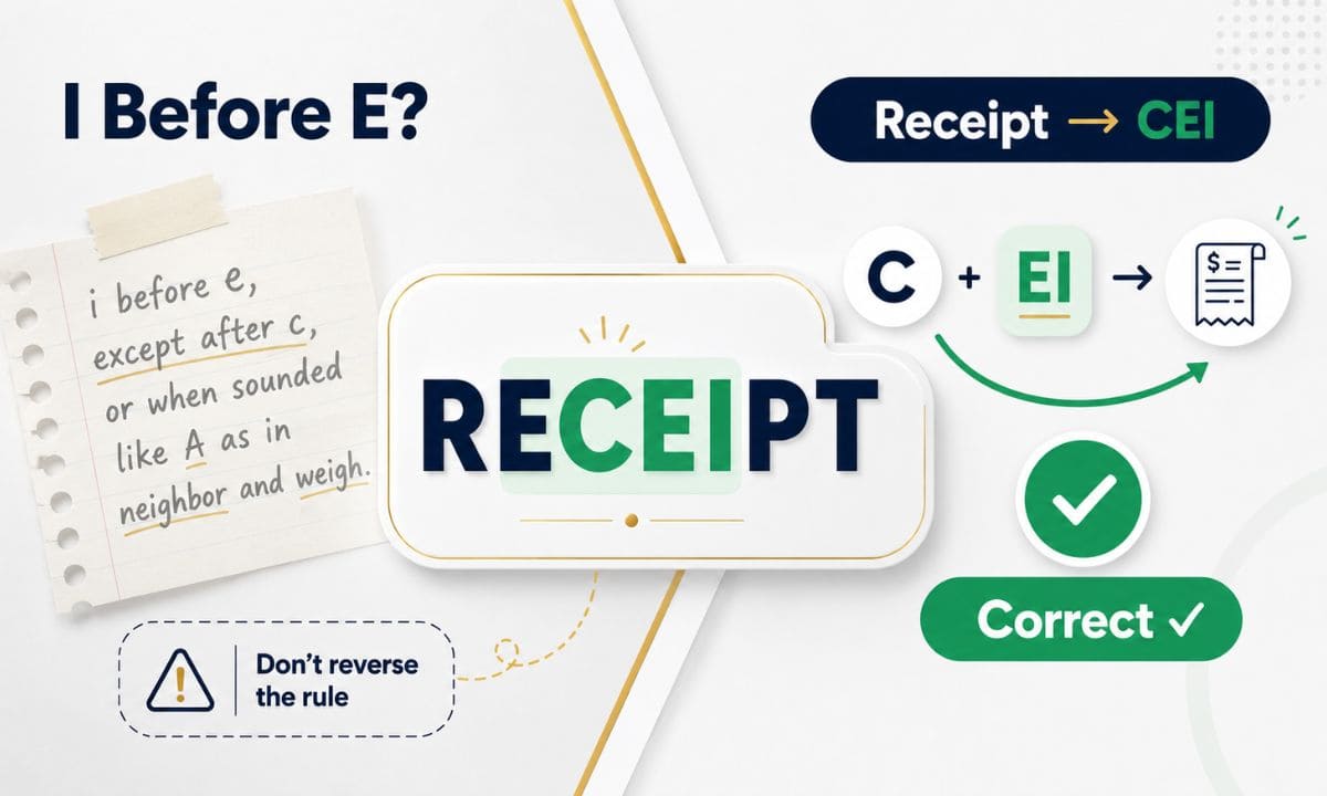 Receipt vs Reciept rule