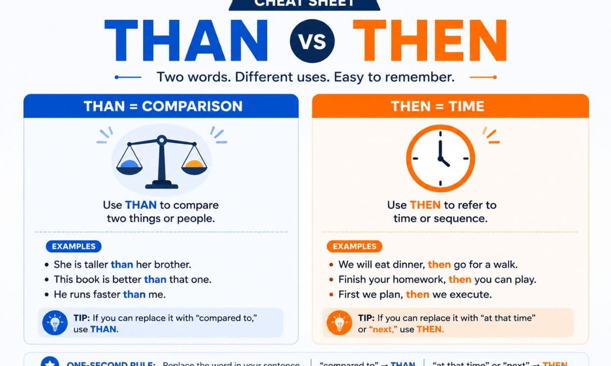 Than vs Then sheet