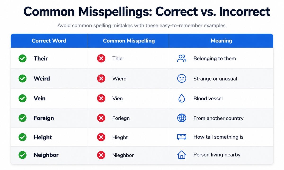 Their vs Thier mispell