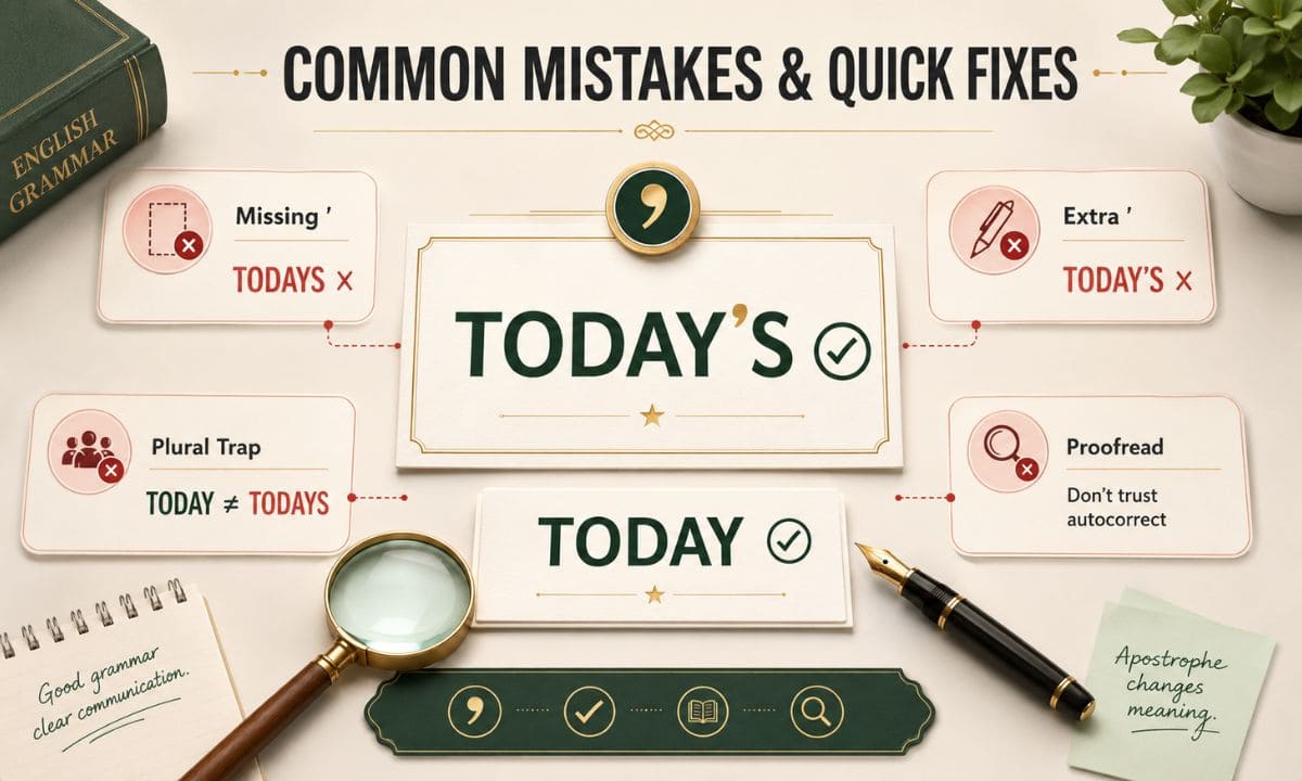 Todays vs Todays common mistake