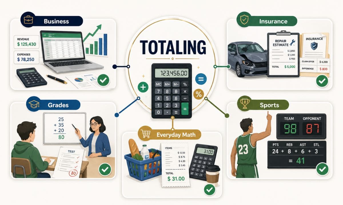 Totaling vs Totalling uses