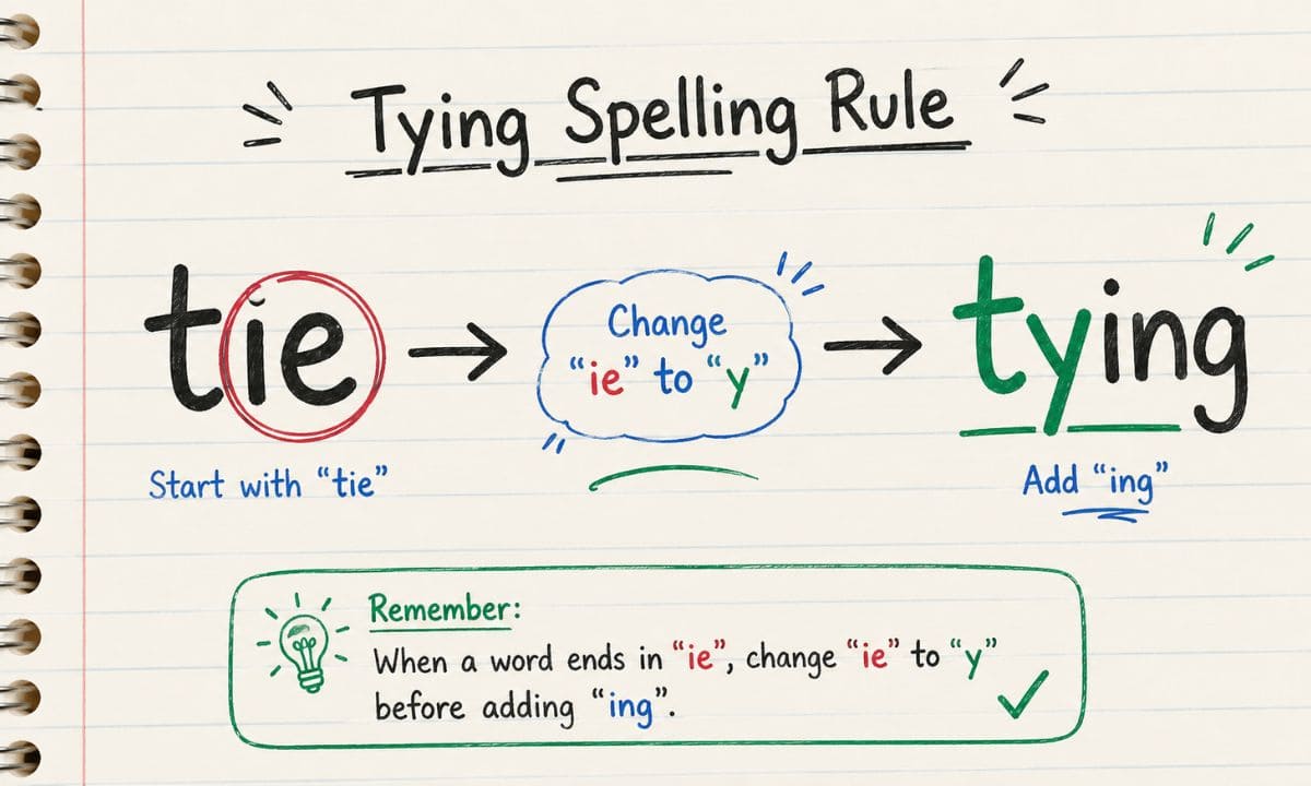 Tying vs tieing rule