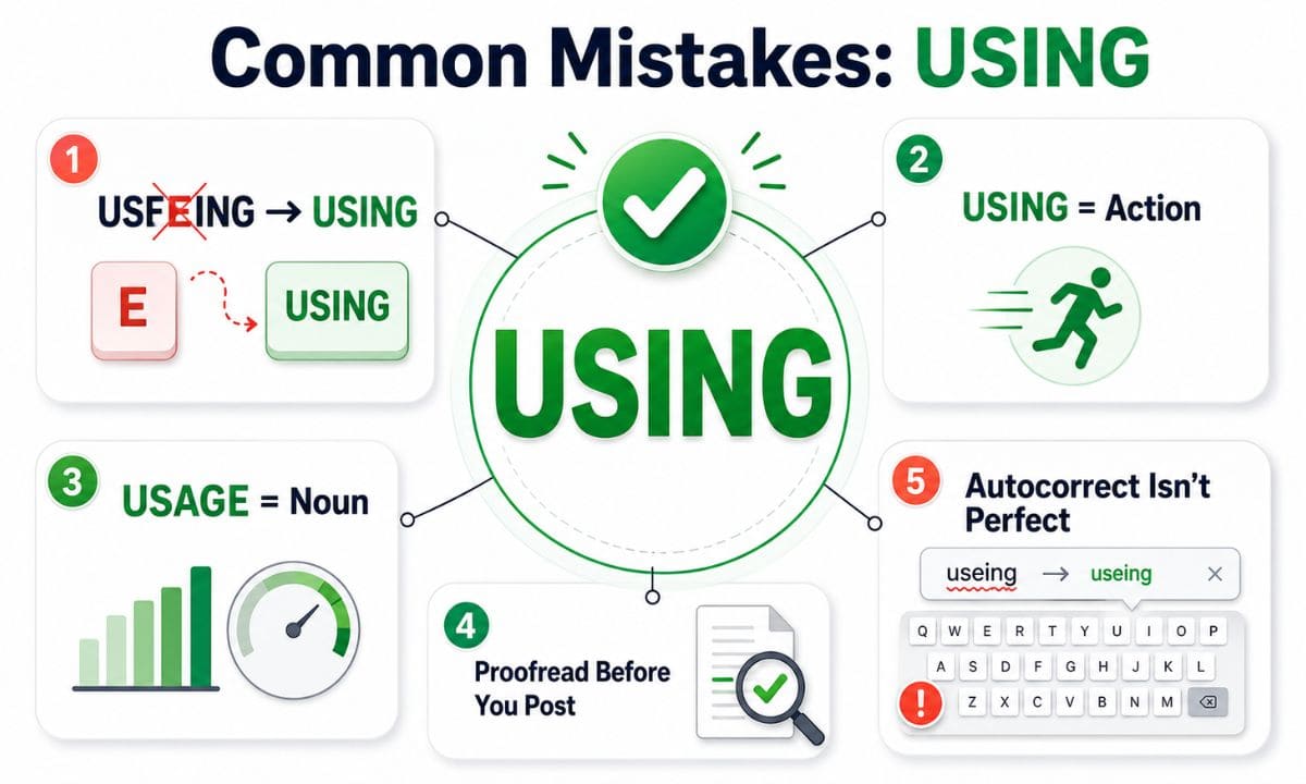 Using vs Useing common mistake