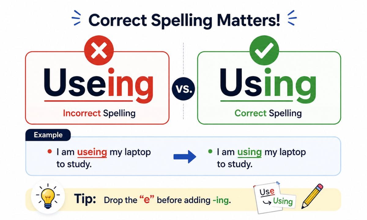 Using vs Useing quick answer
