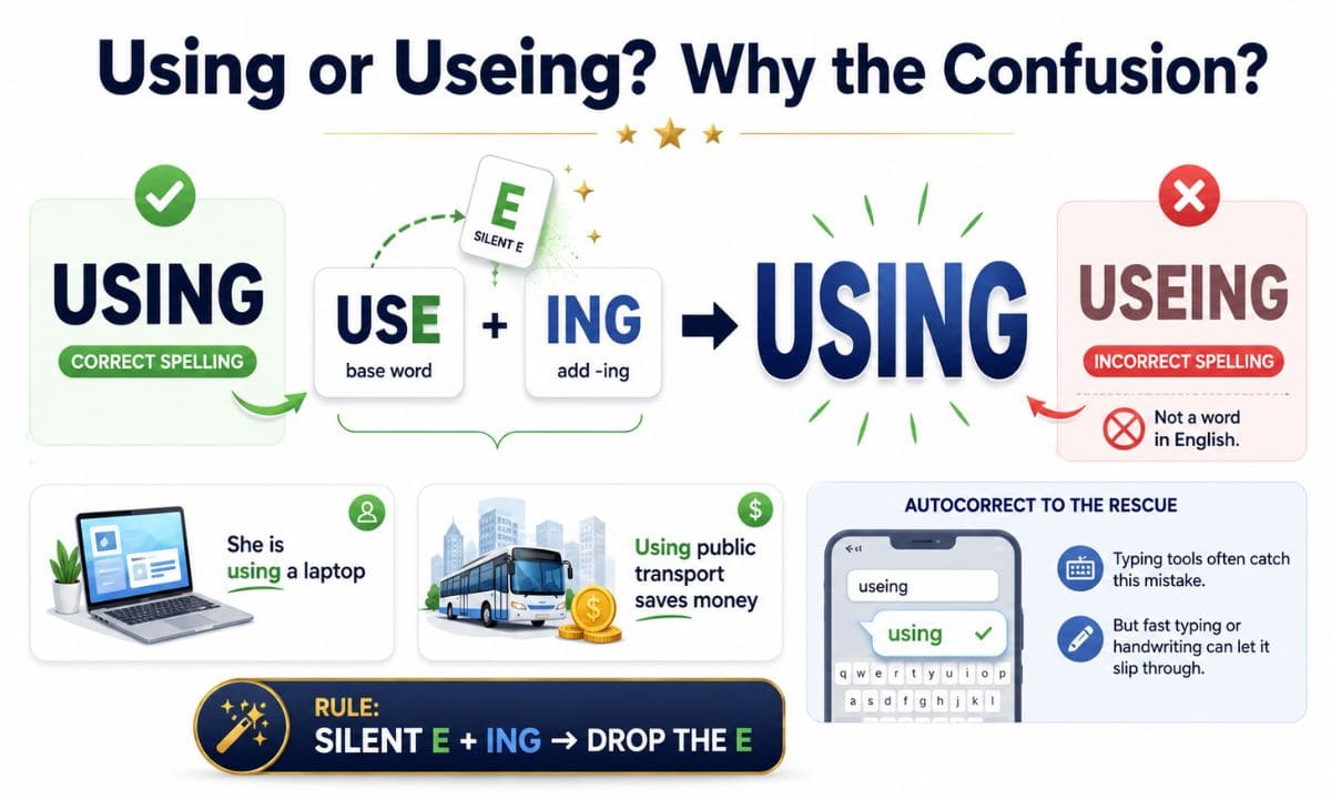 Using vs Useing rule
