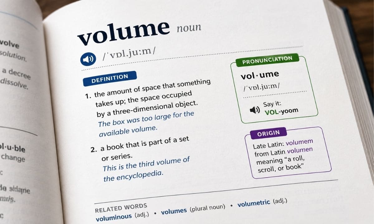 Volume pronunciation guide