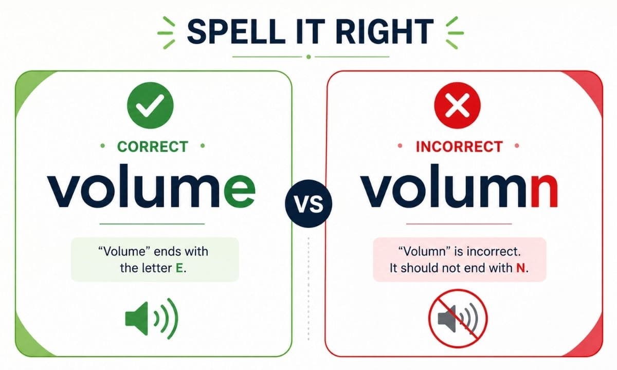 Volume vs Volumn Correct answer