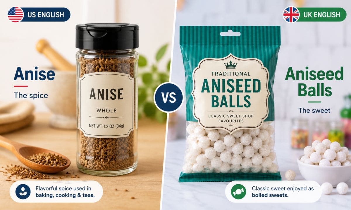 anise American vs aniseed British