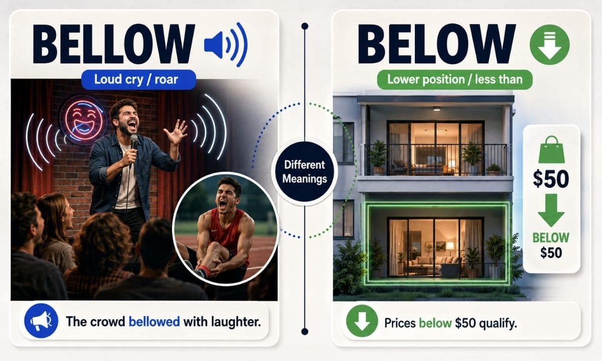 Bellow vs Below The Key Difference