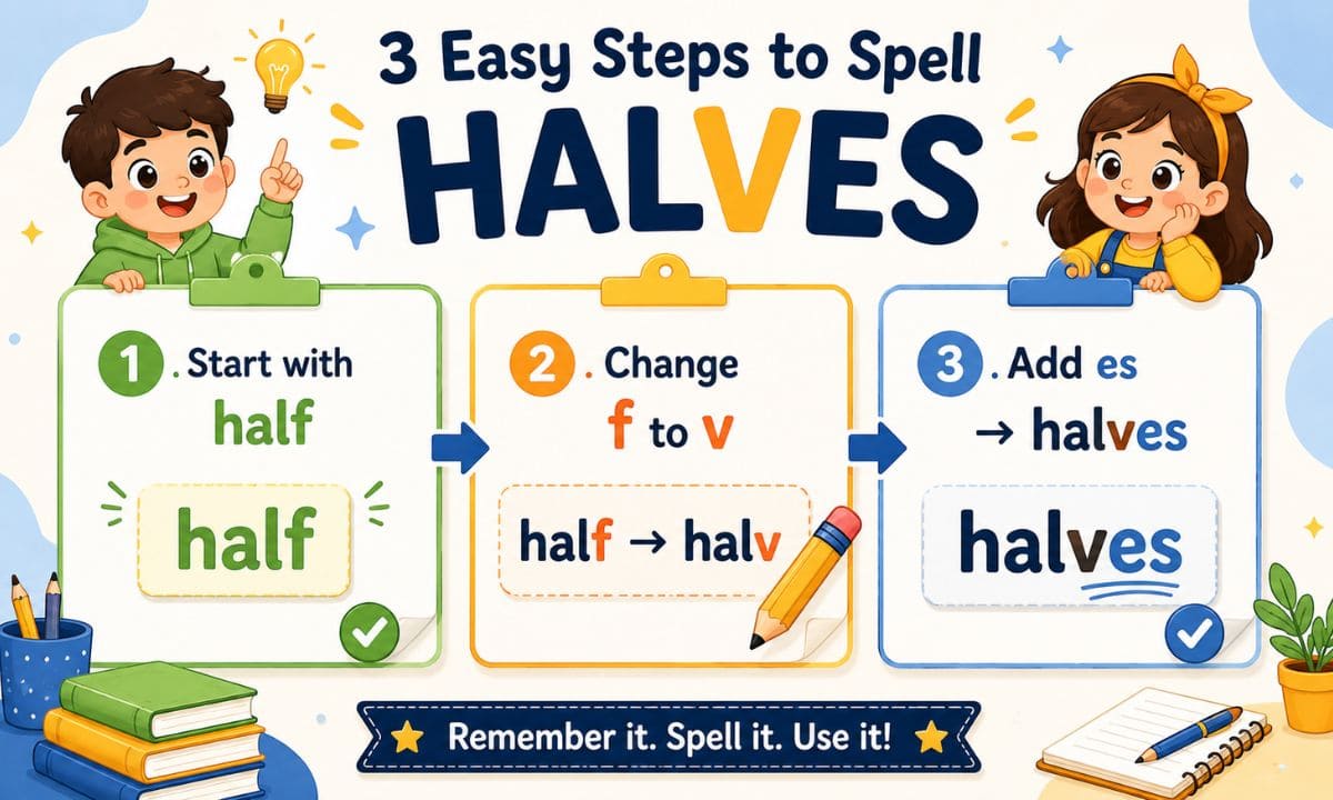 halves how to spell
