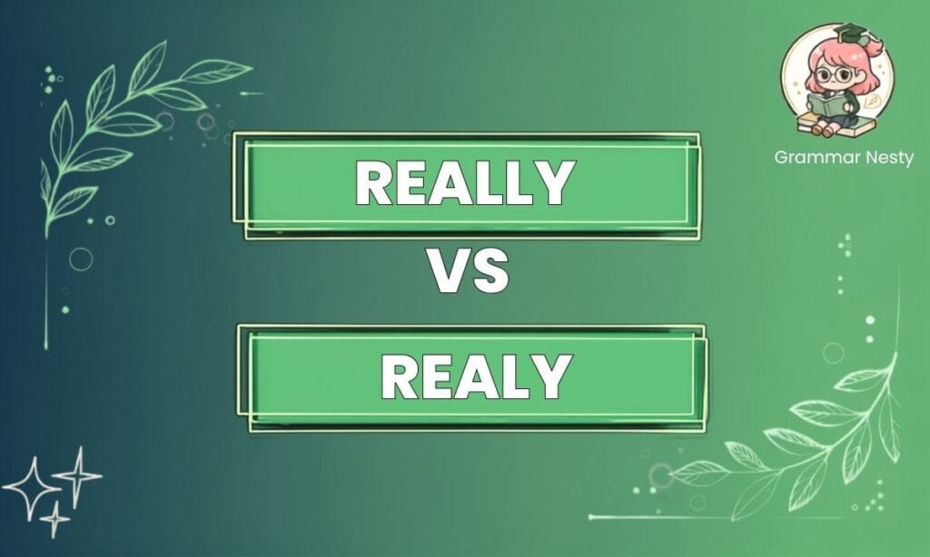 Really vs Realy