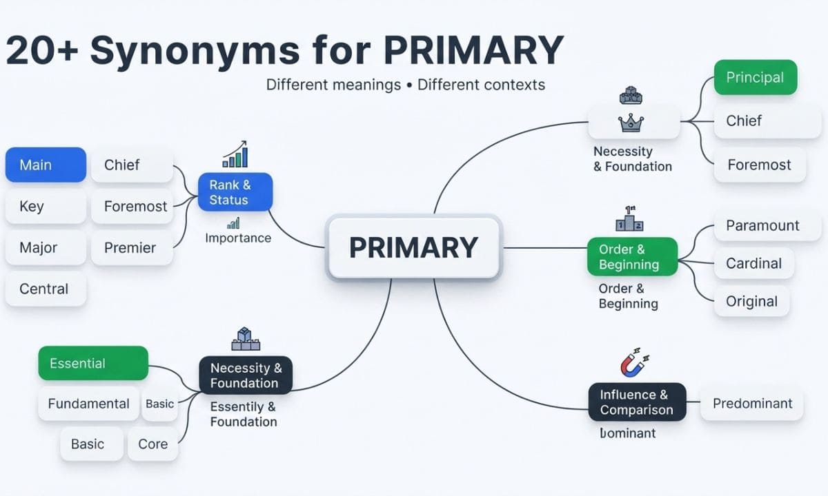 20 Primary synonyms