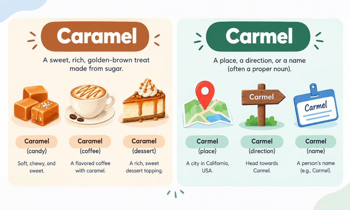 Carmel vs Caramel Meaning