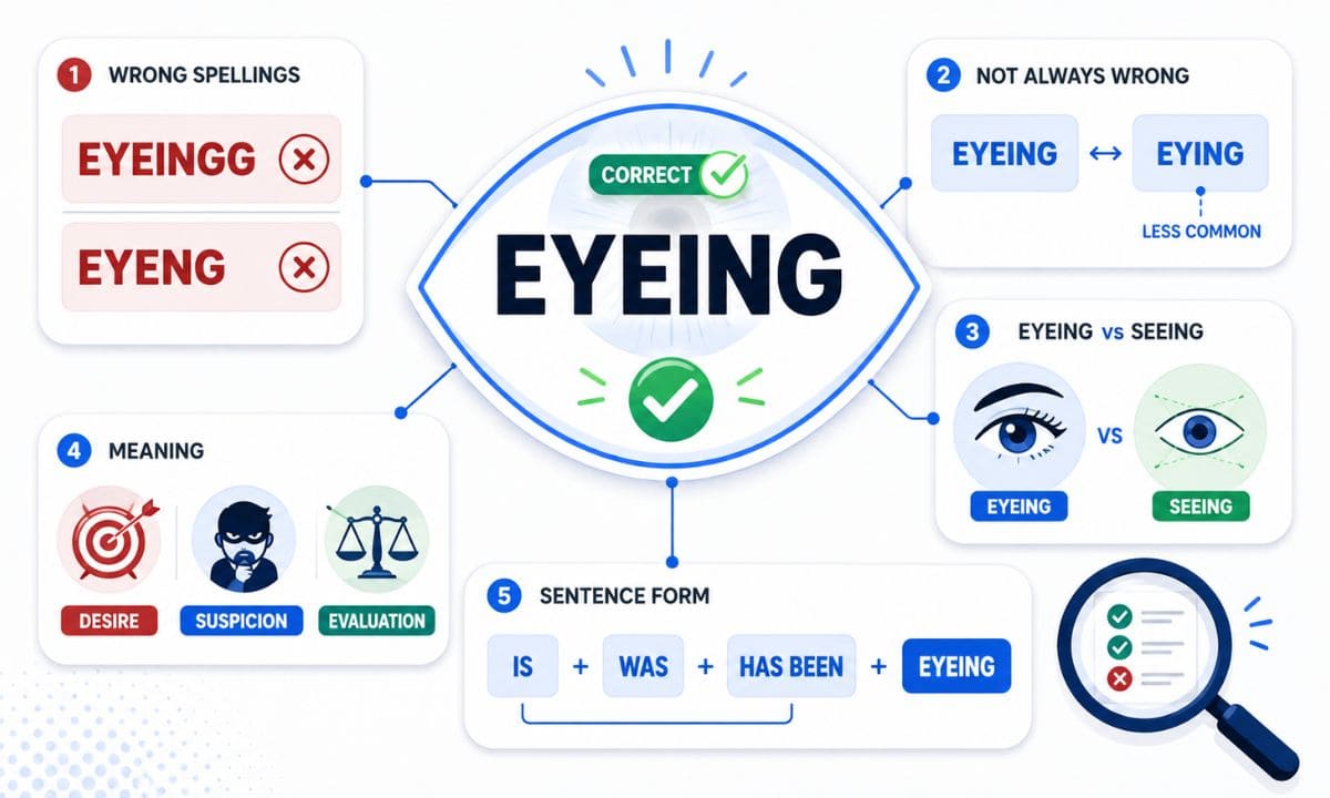 Common Mistakes With Eying and Eyeing