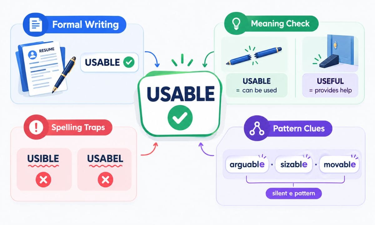 Common mistake about Useable or Usable