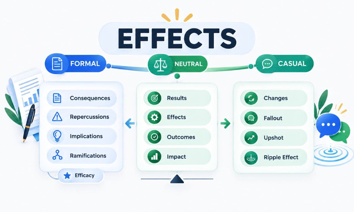 Effect Synonyms by Formal, Neutral and Casual