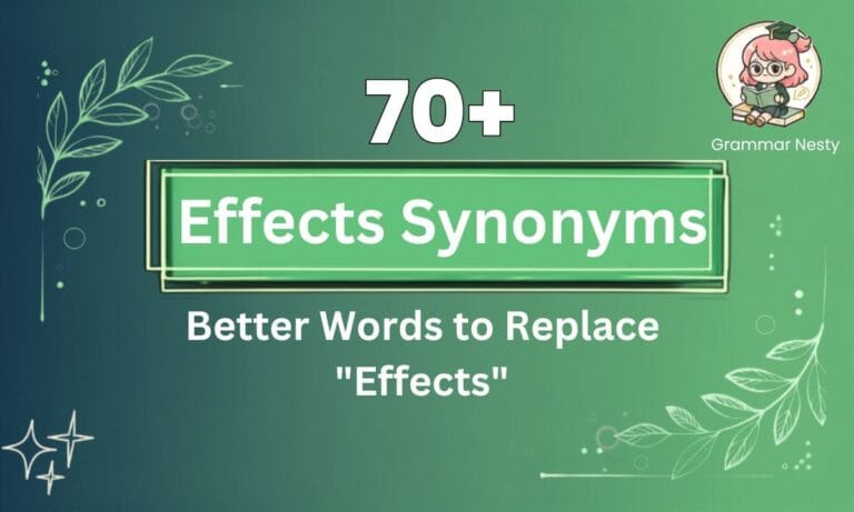 Synonyms for Effects