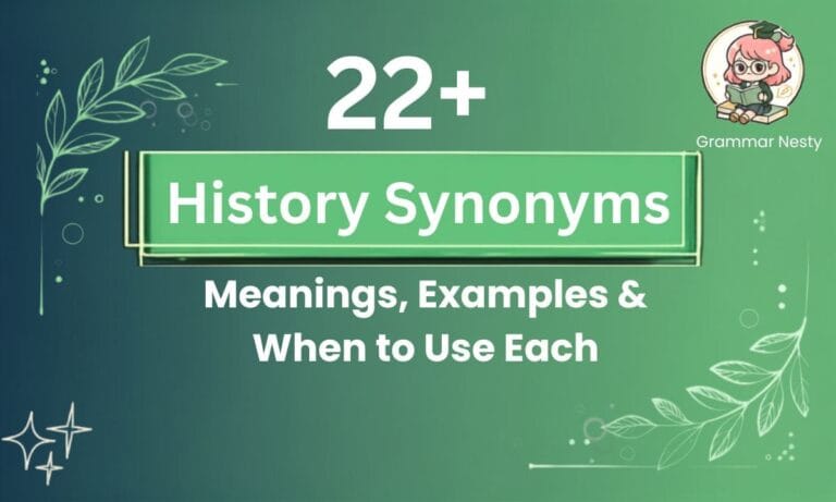 History Synonyms