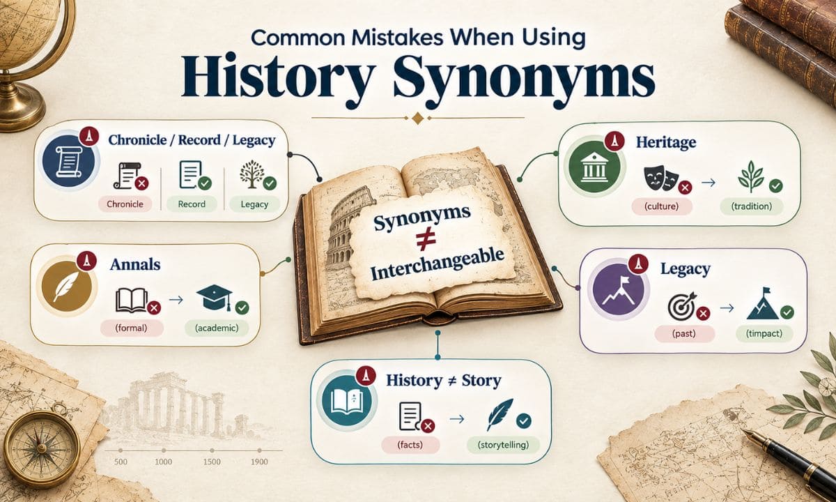 History Synonyms common mistake (1)