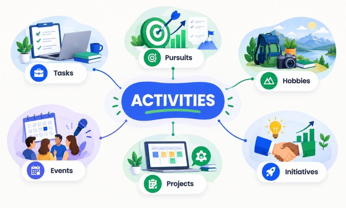 How to choose Activities synonyms