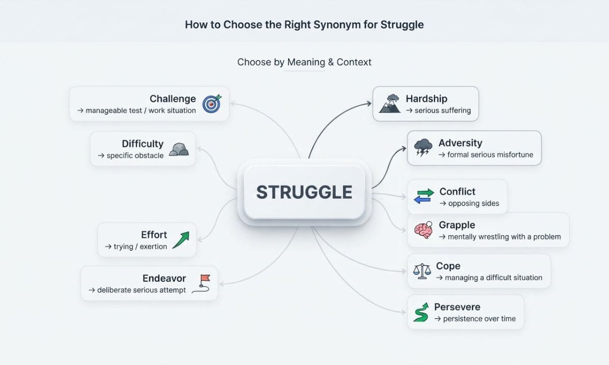 How to choose Strugle Synonyms