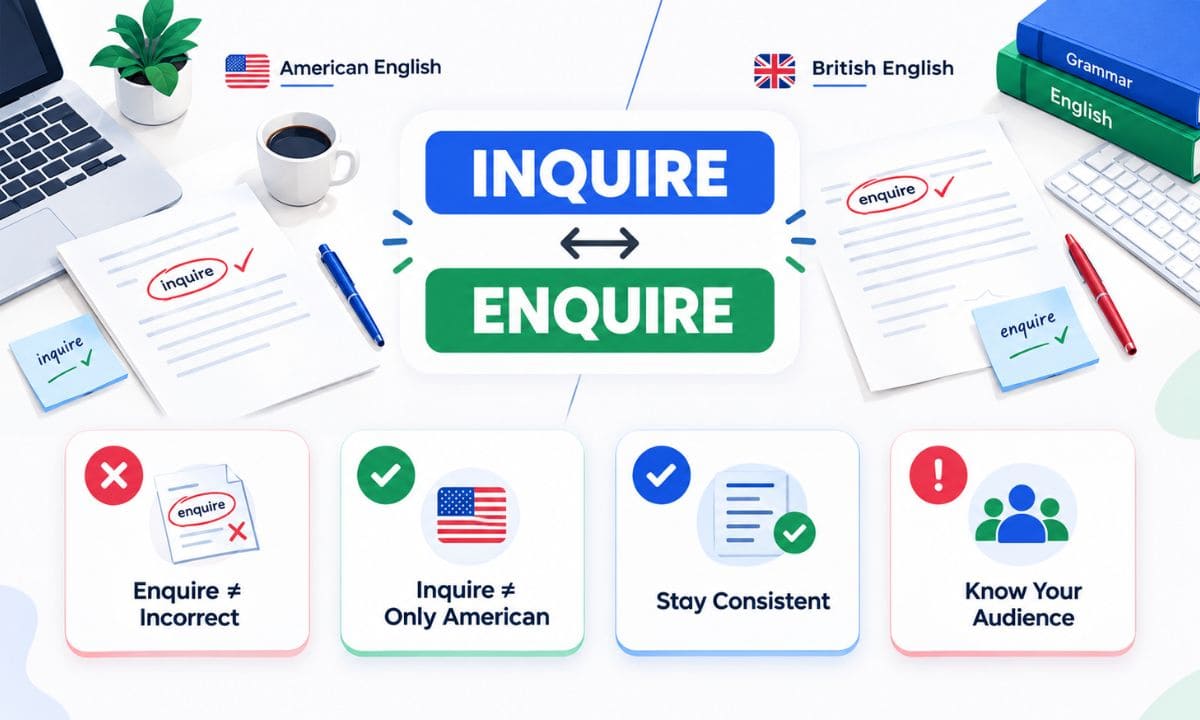 Inquire vs Enquire common mistake