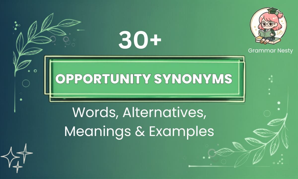 Grammarnesty articale pic (1) Opportunity Synonyms