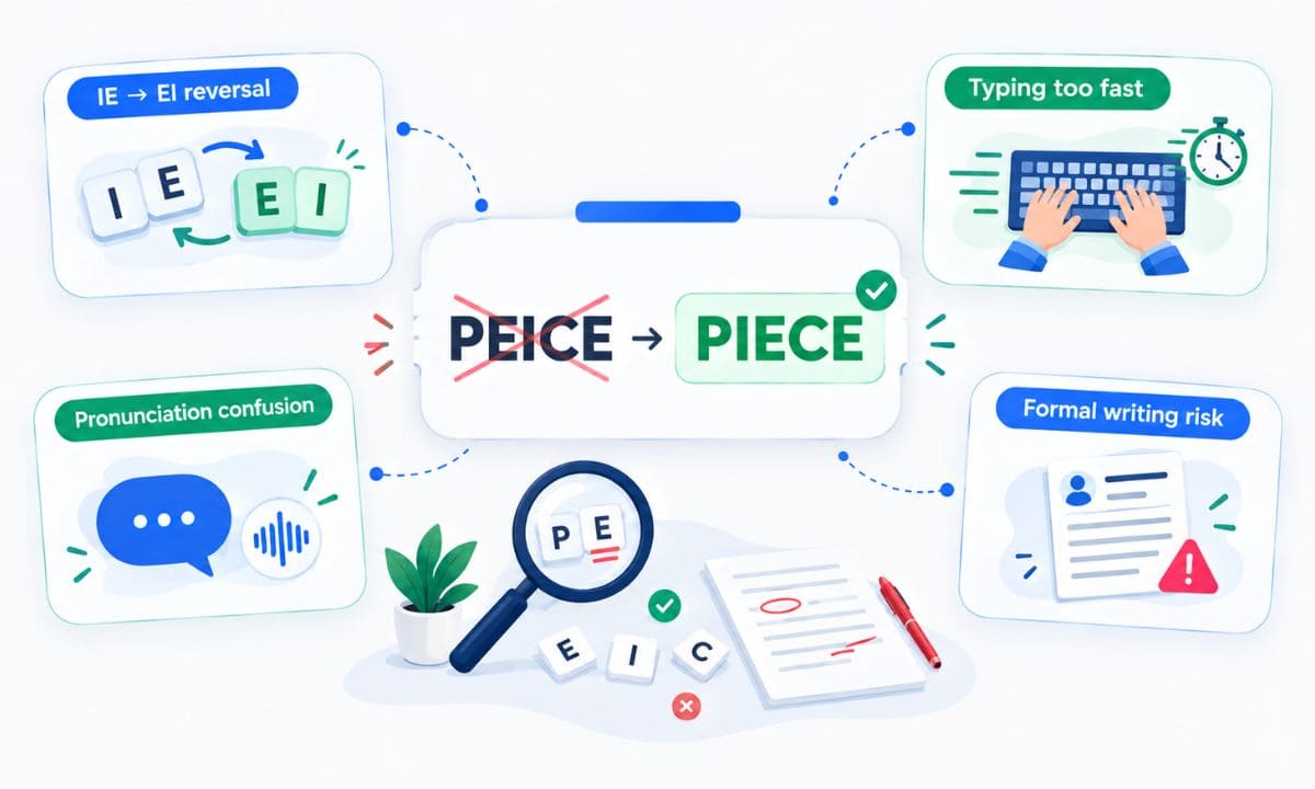 Piece vs Peice common mistake