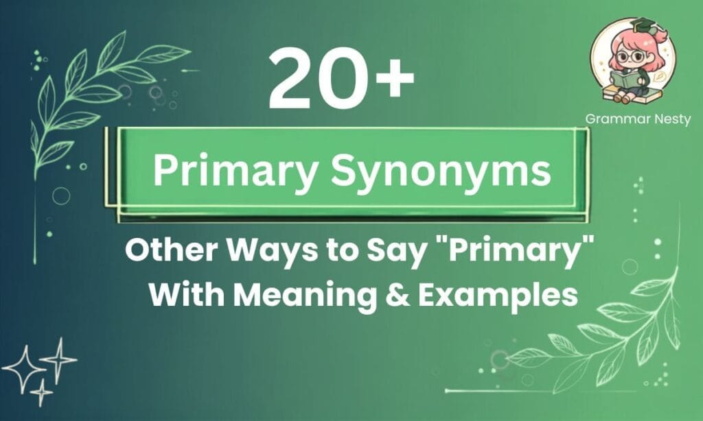 Primary Synonyms