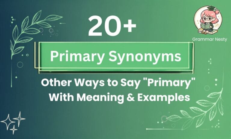 Primary Synonyms