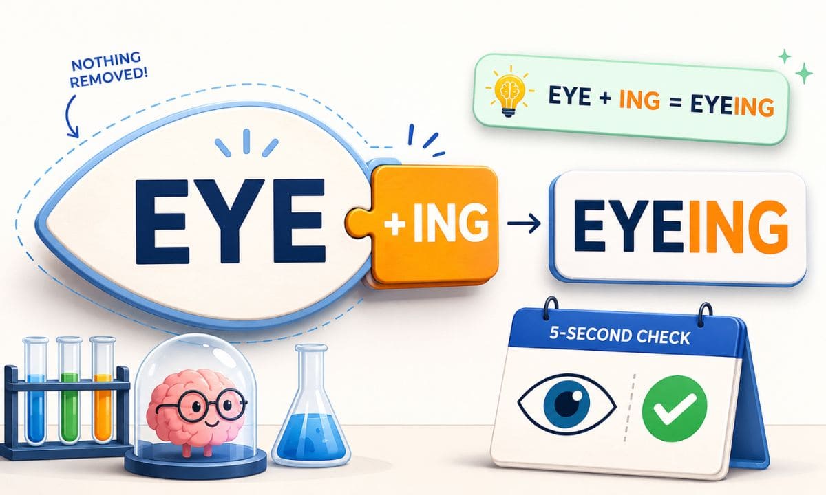Remember the Correct Spelling of Eyeing