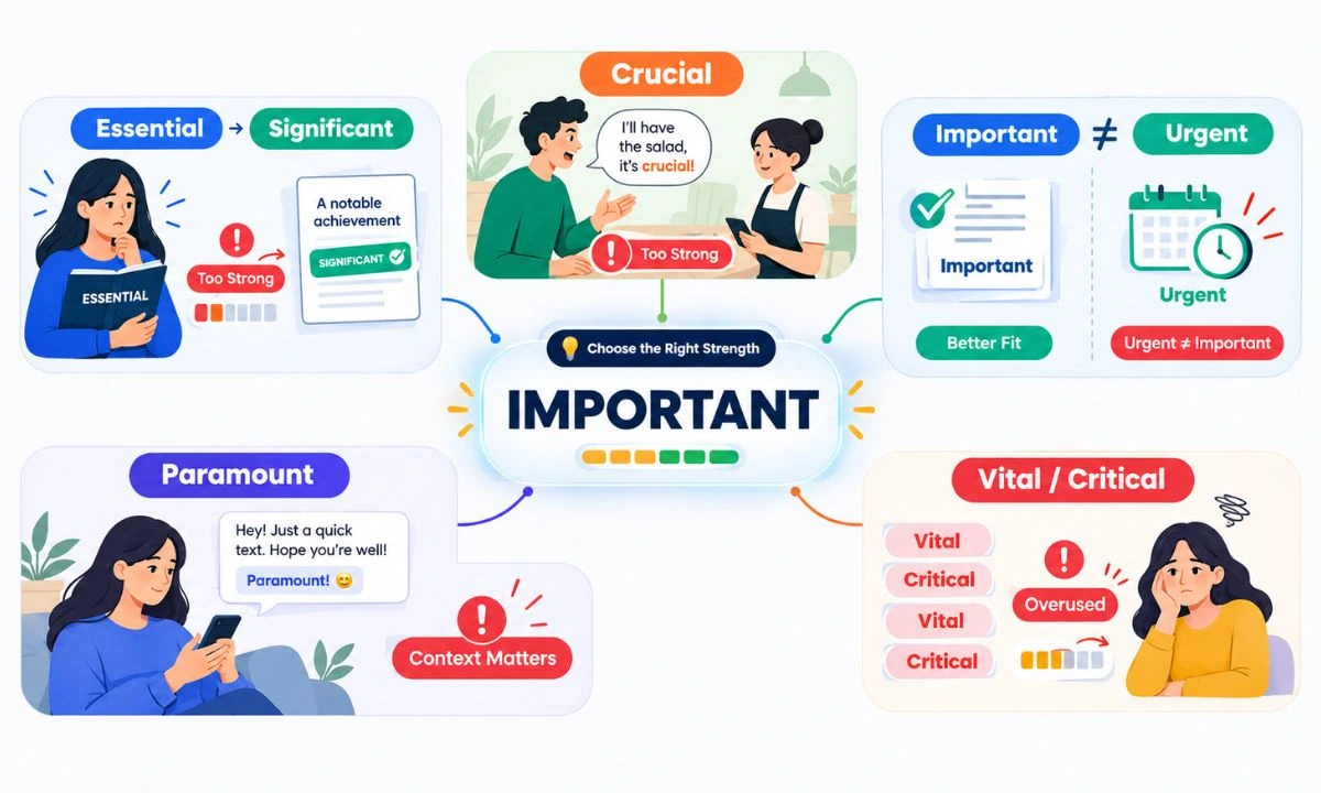 common mistake in Important Synonyms